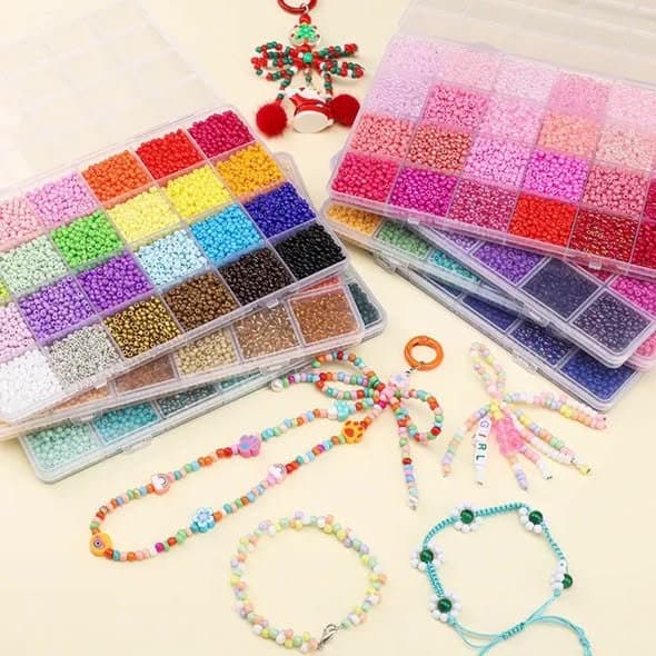 Handmade beaded bracelets and necklaces